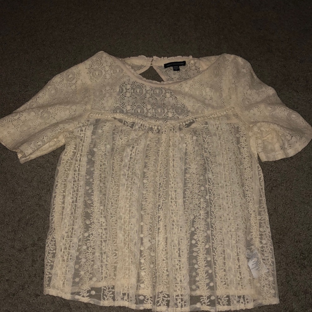 White lace top